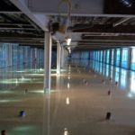 Waiting for Floor Screed to Dry - large car showroom