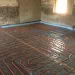 Underfloor Heating Pipe System installed before liquid and screeding