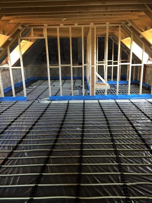 Underfloor Heating Pipes installation - loft conversion