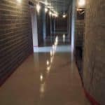 Screeded corridor complete - drying process