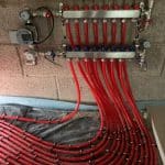 Underfloor Heating Pipework main control - pressure valves and control section