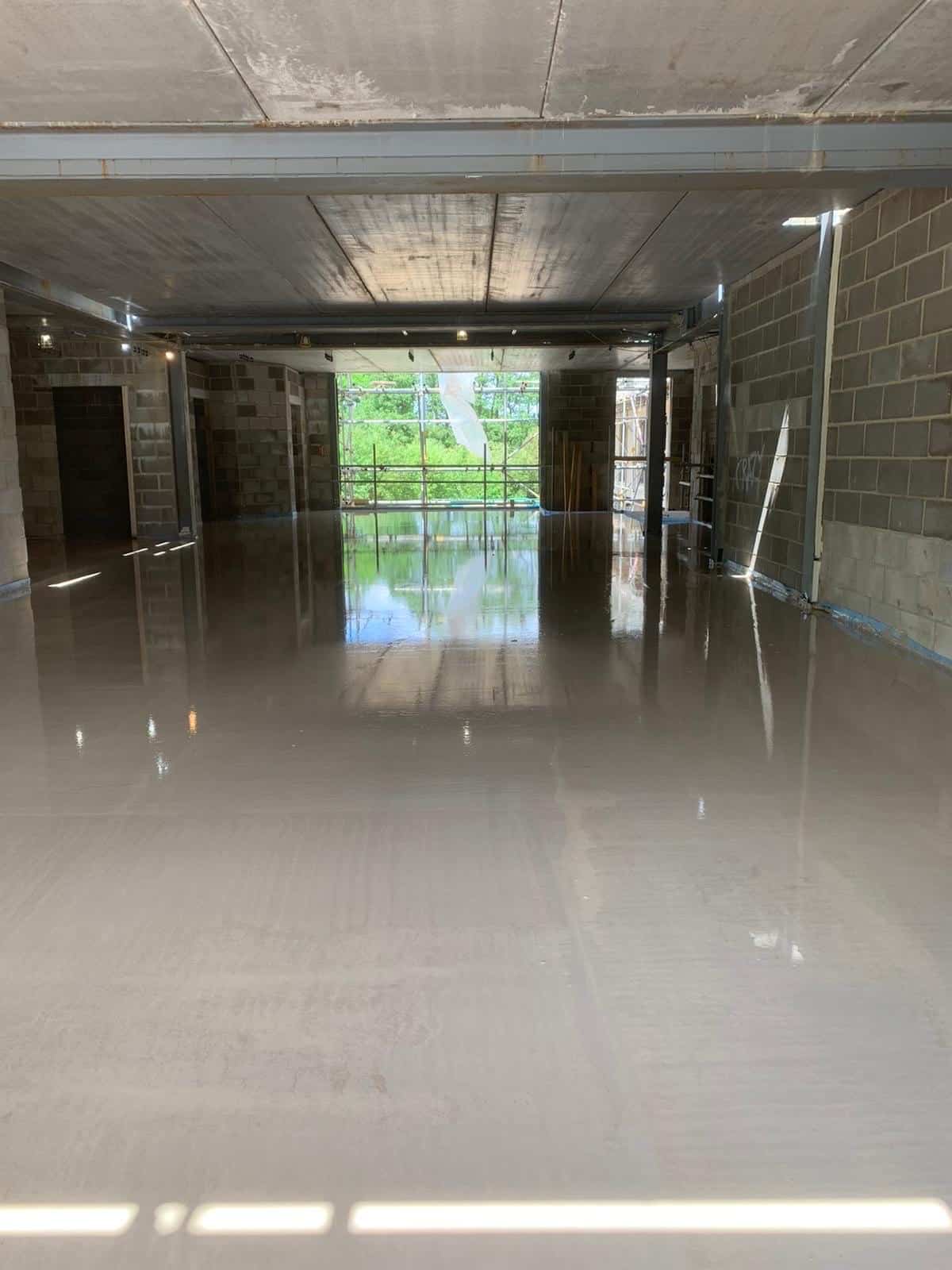 completed Liquid Screed Floor- drying process
