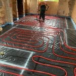 single gentleman laying red Under Floor Heating Pipes