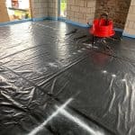 measurement marks and measurements before Under Floor Heating Pipes are Laid