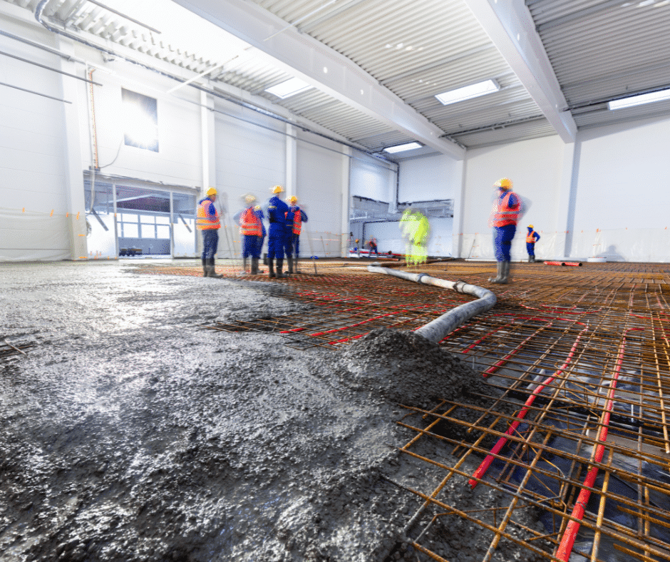 A floor screeding project being completed by liquid floor screeding suppliers and contractors GM Floor Screeds