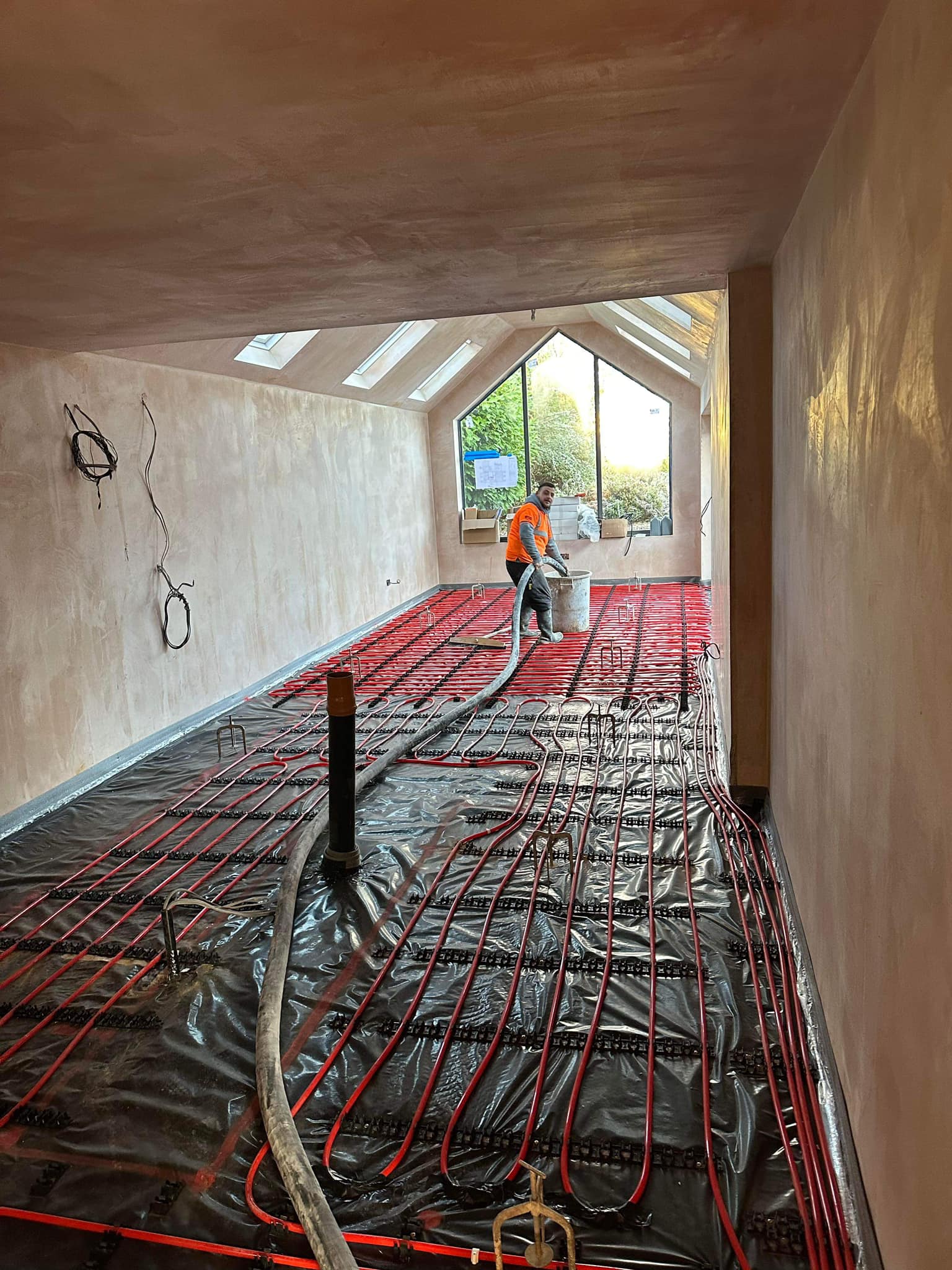 Underfloor heating Birmingham system installed by GM Floor Screeds in a West Midlands property