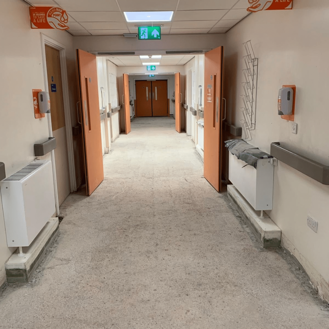 A floor prior to floor screeding services by leading UK contractors GM Floor Screeds
